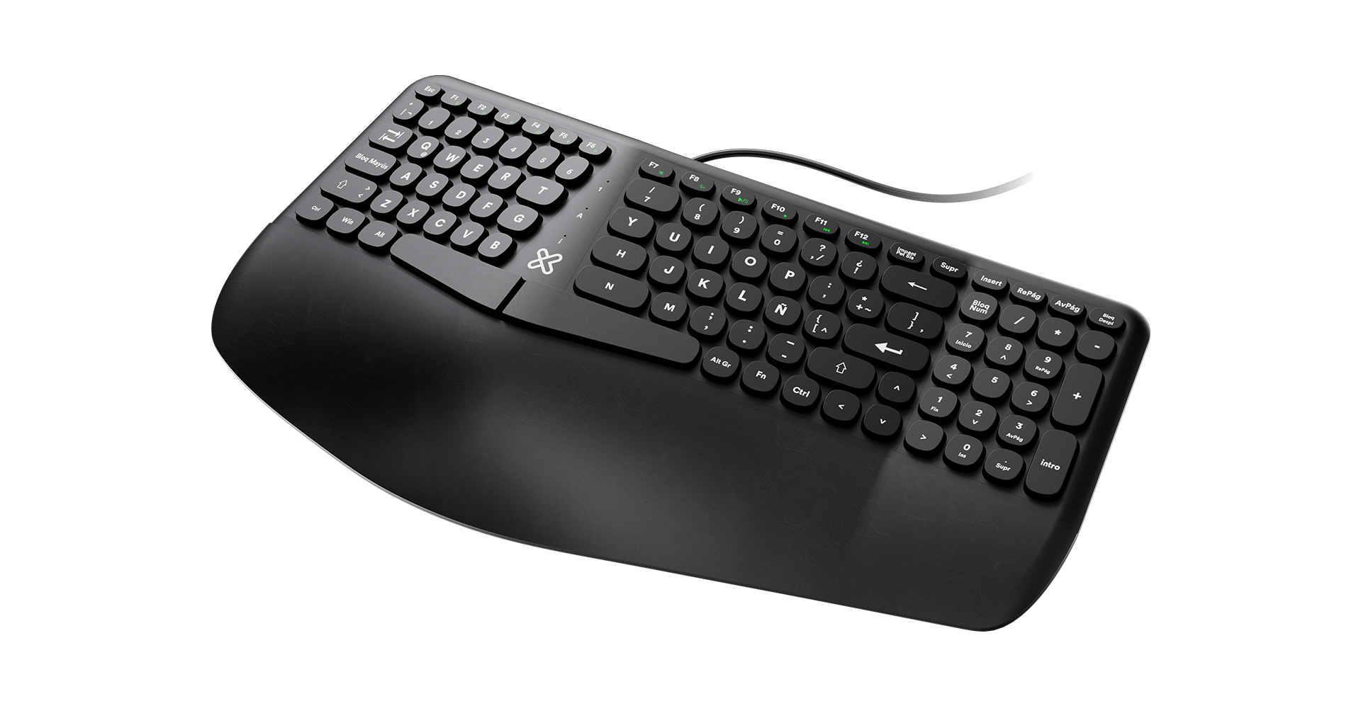 Evolve | Wired ergonomic keyboard with hand rest - KBK-260S