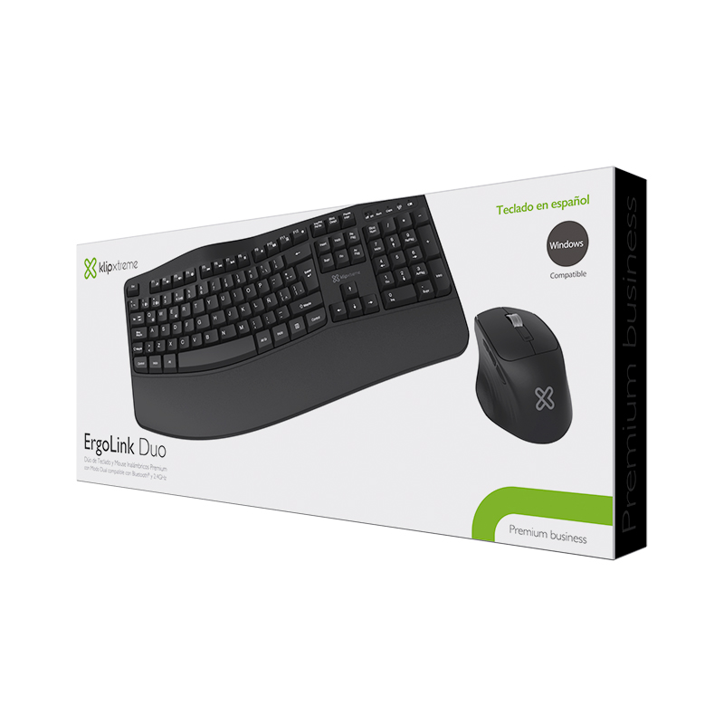 Klip Xtreme KX Kybd/Mse Dual BT+2.4Ghz KBK-760 Spanish Ultra Ergonomi