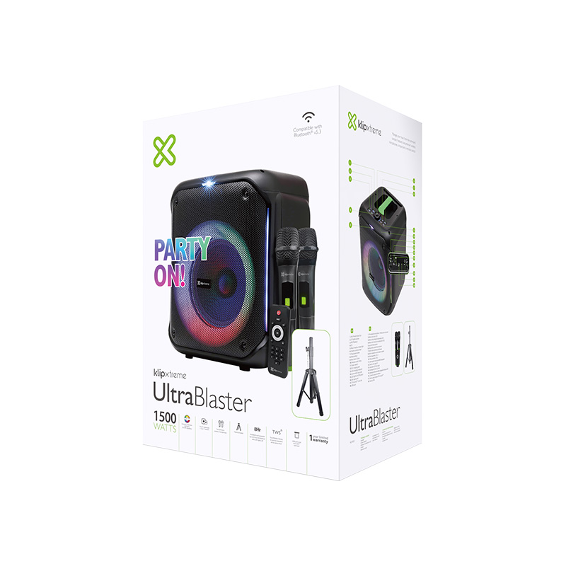Klip Xtreme KX Spkr Wls-BT KLS-653 Loudspeaker Tripod 2 mic