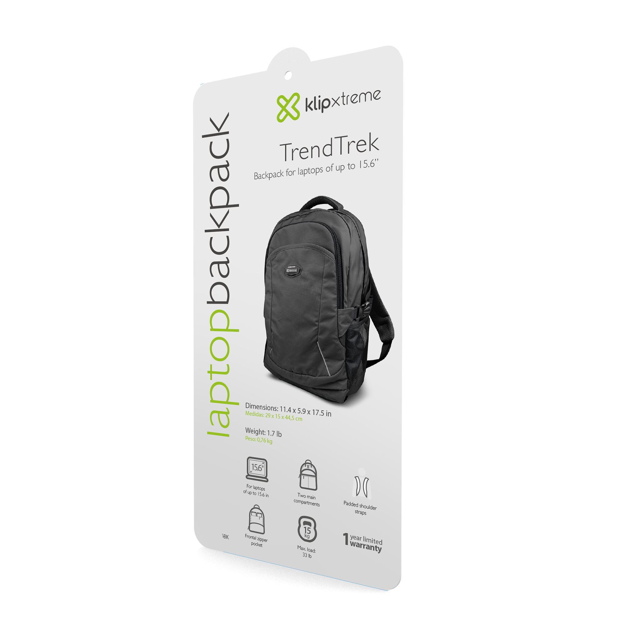 TrendTrek | Backpack for laptops of up to 15.6” - KNB-436 | Klipxtreme