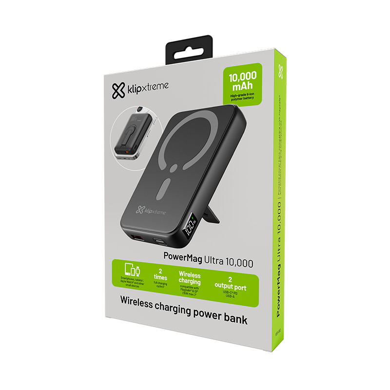 Klip Xtreme KX Bnk Pwr KPB-650 10.000mAh Magnetic Wlss Charg Display
